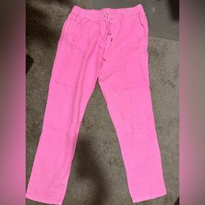 Lilly Pulitzer Taron Mid-Rise
Linen Tie Pant Pink Isle